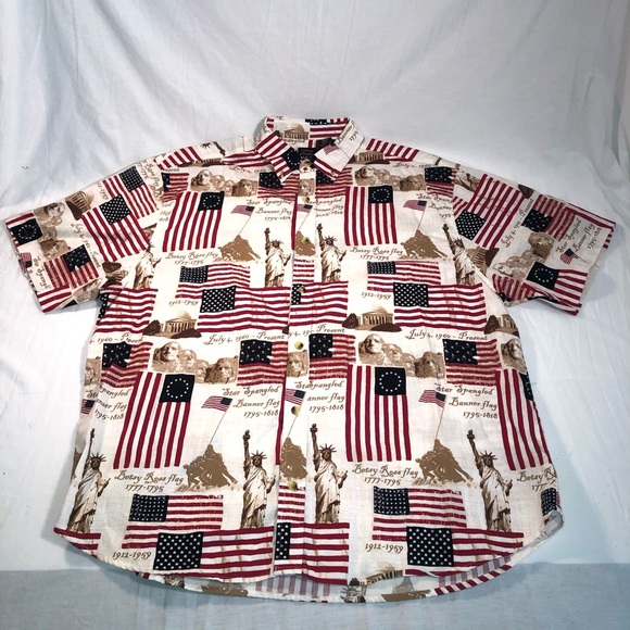 Cotton Traders Sport Other - Men’s Cotton Traders Sport USA Button Uo Shirt XXL